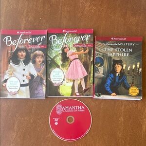 American Girl Samantha Book and DVD Set - Red and Blue